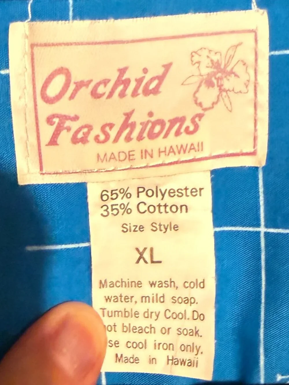 Vintage Orchid Fashions Hawaiian Islands Tropical Shirt Men's XL Made in Hawaii